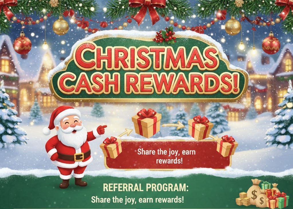 Christmas Cash Gala: Join, Refer, and Unwrap Your Mega Rewards!